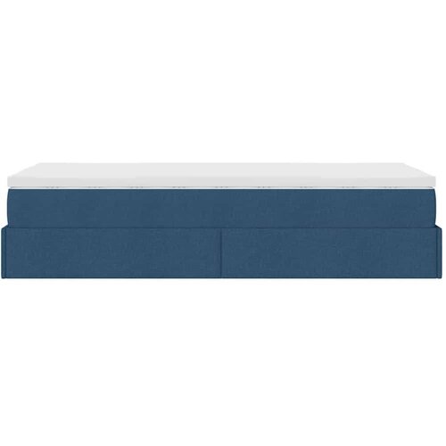 VidaXL Otomanski okvir kreveta s madraca plavi 90x190cm od tkanine Slike