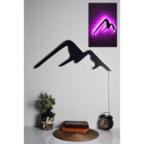 Wallity zidna led dekoracija mountain, 70 x 100 cm, 16.8 w, roze Cene