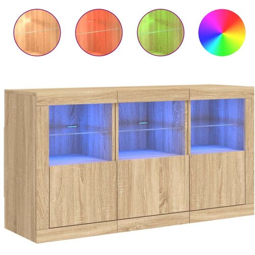  Komoda z LED lučkami sonoma hrast 123x37x67 cm Slike