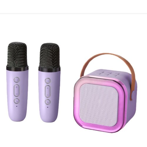 INF Prenosni Bluetooth Karaoke Zvočnik z Dvojnimi Mikrofoni in Zvočnikom Purple, (5000141449) Cene