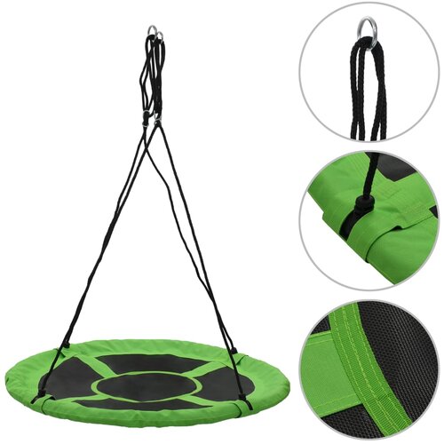 vidaXL Gugalnica 110 cm 100 kg zelena, (20795485) Cene