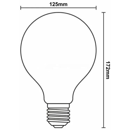  led prigu&amp;scaron;iva sijalica filament G125 E27/12W/230V 2000K Slike