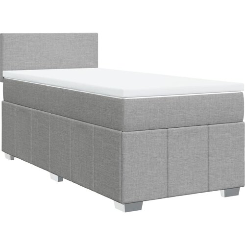 Maison Chic Box spring postelja - Vzmetna postelja z vzmetnico svetlo siva 90x200 cm blago SL17680, (21894659) Cene