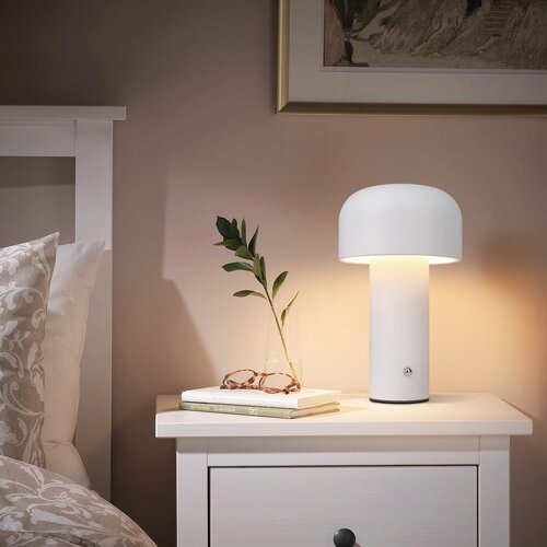 Nettlife Lampe de table LED sans fil &agrave; piles &agrave; intensit&eacute; variable 2 W Lampe de chevet pour chambre &agrave; coucher Petite lampe champignon, (22143982) Cene