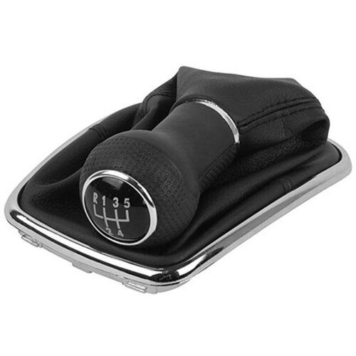  RUČKA MJENJAČA SA KOŽOM ASY VW GOLF IV 1997-2006 HROM OKVIR 5 BRZINA (FI23cm) Slike