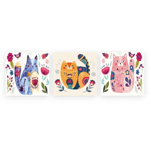 Wallity Otroške slike v kompletu 3 ks 30x30 cm Cats – Wallity
