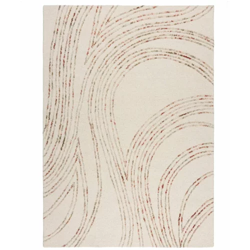 Flair Rugs Oranžna/kremno bela volnena preproga 120x170 cm Abstract Swirl –