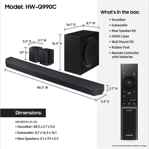 Samsung HW-Q990C Soundbar 11.1.4-kanalni sistem (2023) - Slike