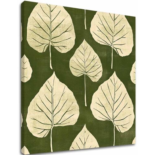  Slika na platnu Zeleno lišće - Botanički motiv Cijene