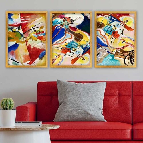 Wallity Set uramljenih slika 3AC_UN3933039, 3 dijela Cene