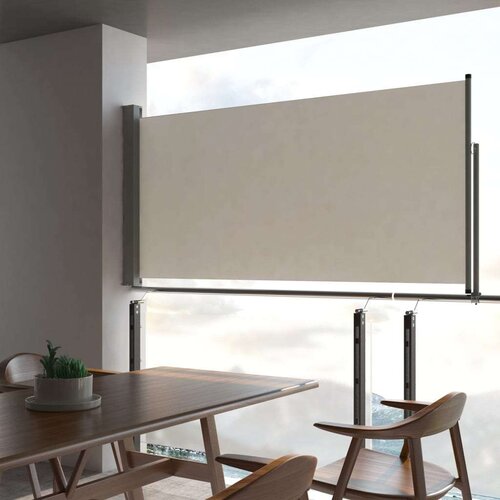 vidaXL Uvlačiva bočna tenda za terasu 120 x 300 cm krem Cijene