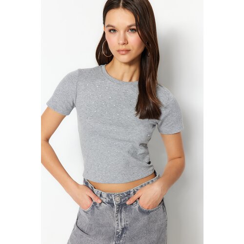 Trendyol T-Shirt - Gray - Regular fit Slike
