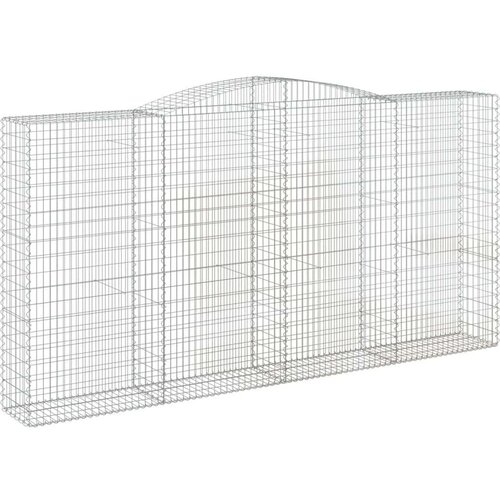 Lučne gabionske ko&amp;scaron;are 8 kom 400x50x200/220cm pocinčano željezo Slike