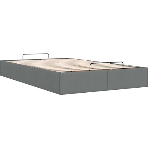 VidaXL okvir za krevet bez madraca tamnosivi 120x190 cm od tkanine Slike
