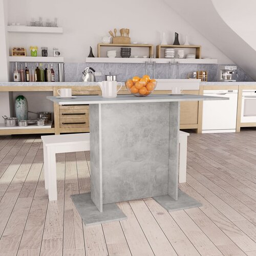  The Living Store Jedilna miza betonsko siva 110x60x75 cm inženirski les - Jedilna Miza, (21497140) Slike