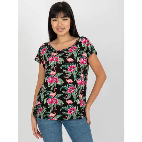 Fashion Hunters Women's Blouse with Short Sleeves Sublevel - multicolored