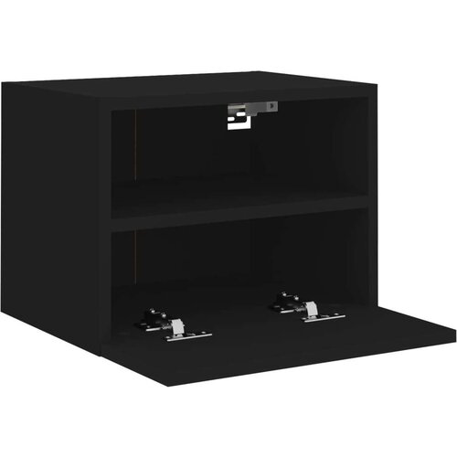 vidaXL Stenska TV omarica črna 40x30x30 cm iverna plošča Cene