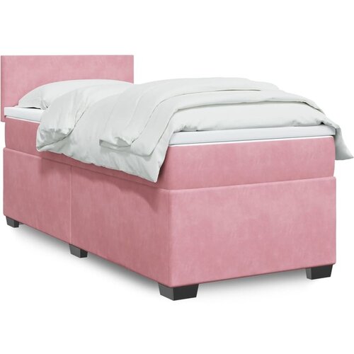 vidaXL Box spring krevet s madracem ružičasti 80 x 200 cm baršunasti Cijene