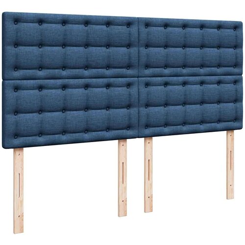  Otomanski okvir kreveta s madracima plavi 200x200cm tkanine Slike
