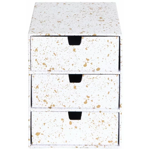 Bigso Box of Sweden kutija s 3 ladice u zlatno bijeloj boji Ingrid
