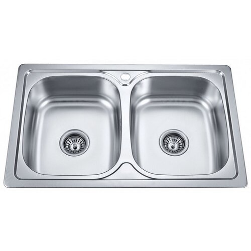  Inox sudoper s dva korita, 80x50 cm Cene