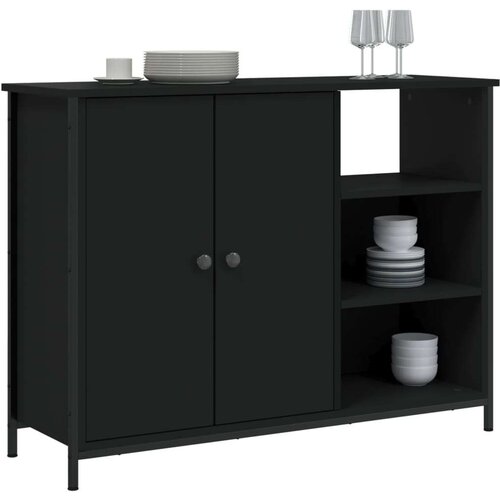 vidaXL Komoda crna 100x33x75 cm od konstruiranog drva Cijene