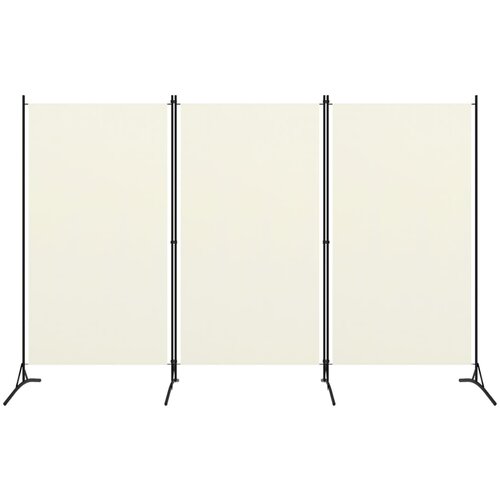 VidaXL Sobna pregrada s 3 panela krem-bijela 260 x 180 cm Slike