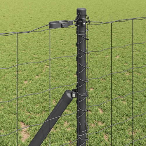  Ograda s postovima Siva 1 x 25 m Čelik Slike