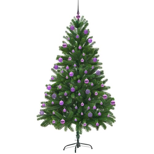  Božićno drvce s 300 LED svjetlima s stalakom Zelena 210 cm PE Slike