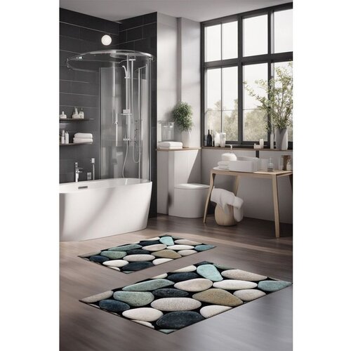  CT-5264 multicolor bathmat set (2 pieces) Slike