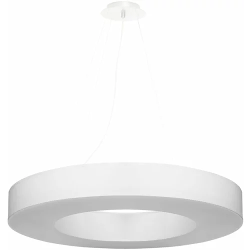 Nice Lamps Bijela viseća svjetiljka s tekstilnim sjenilom ø 70 cm Galata Slim –