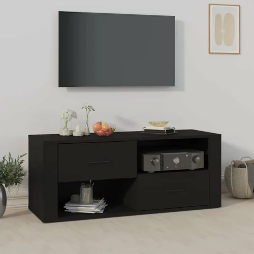 TV omarica črna 100x35x40 cm inženirski les, (20600759)