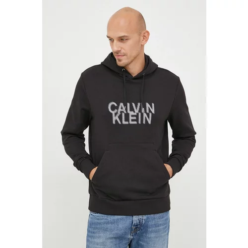 Calvin Klein Bluza moška, črna barva,