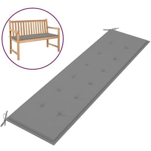 vidaXL Blazina za vrtno klop siva 180x50x3 cm Cene