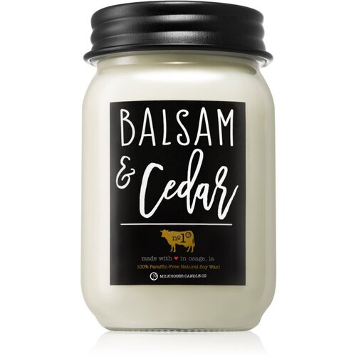 Milkhouse Candle Co. Farmhouse Balsam &amp;amp; Cedar di&amp;scaron;eča sveča Mason Jar 368 g Slike