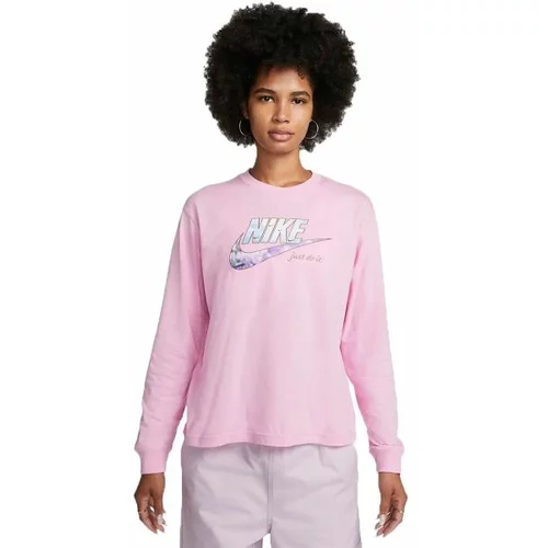 Nike NSW TEE OC 1 LS BOXY Ženska majica dugih rukava, ružičasta, veličina