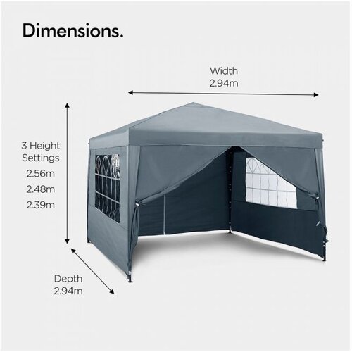 Vonhaus pop up paviljon slate z utežmi - siv Cene