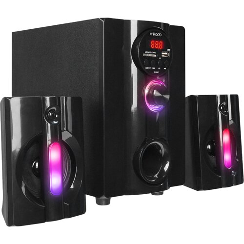  Zvučnici 2.1 gaming Mikado MD-95BT 2 1 20W Black Multimedia FM/BT/SD/USB Speaker, 39525 Cijene