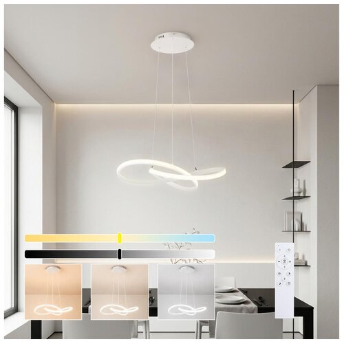Brilagi LED prigu&amp;scaron;iva luster na sajli INFINITY LED/55W/230V 50x50 cm bela + daljinski upravljač Slike