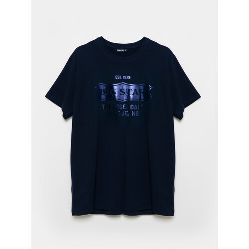 Big Star Man's T-shirt 152269 Navy Blue 403 Cene