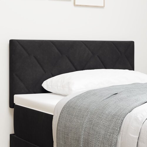 VidaXL Naslon za glavo Diamantni bloki črno 90 cm iz žamet Slike