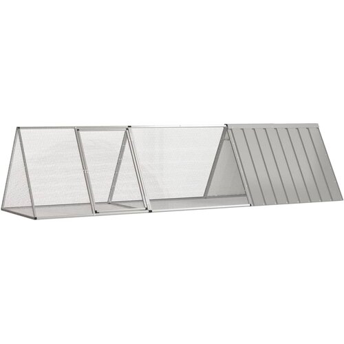  Kavez za zečeve sivi 302,5 x 80,5 x 71 cm pocinčani čelik Cene