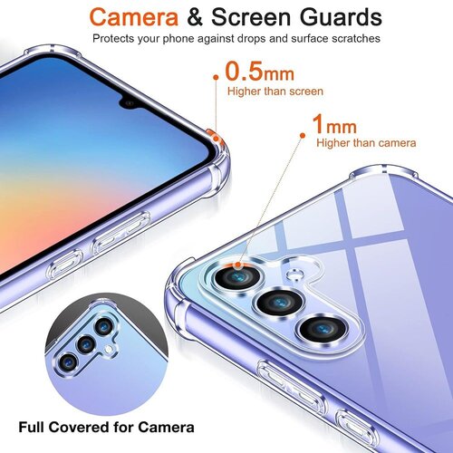  Techsuit Shockproof Clear Silicone prozirna maskica otporna na udarce za Samsung Galaxy A35 5G Slike