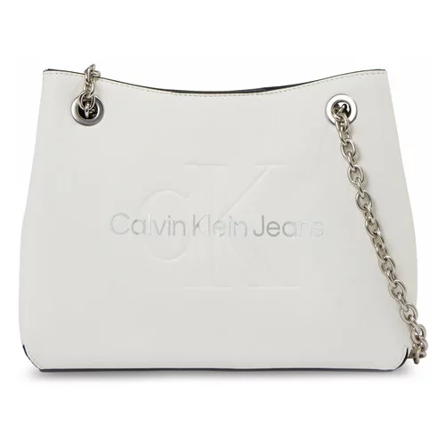 Calvin Klein Jeans Ročna torba Sculpted Shoulder Bag24 Mono K60K607831 Bela