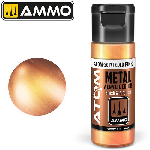 AMMO by MIG Jimenez Ammo ATOM Metallic Gold Pink (Metallic roze zlatna boja) - ATOM-20171 Slike