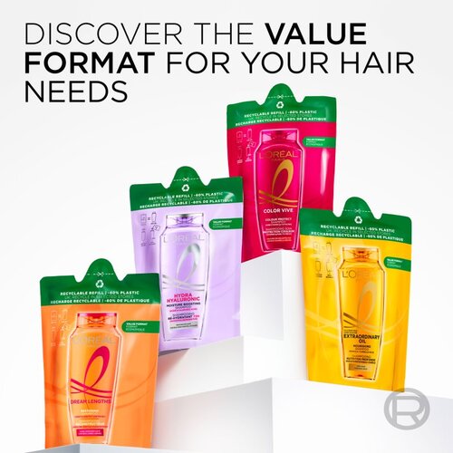 L&amp;acute;Or&amp;eacute;al Paris Elseve Dream Long Restoring Shampoo 250 ml &amp;scaron;ampon za dolge po&amp;scaron;kodovane lase polnilo za ženske Slike
