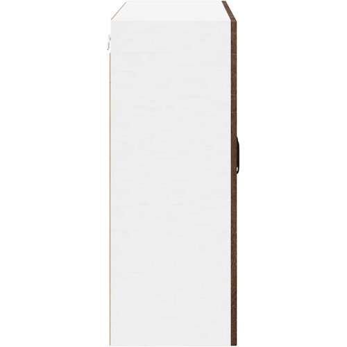  Zidni stakleni ormarić Lucca Smeđi hrast 80 x 31 x 80 cm Slike