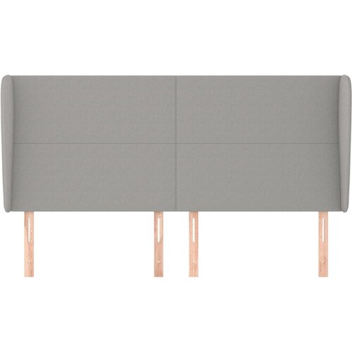  Uzglavlje s u&amp;scaron;ima svjetlosivo 203x23x118/128 cm od tkanine Slike