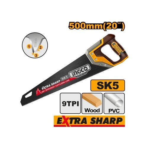 Ingco hhas68500 ručna testera 500mm drvo+pvc super ( HHAS68500 ) Cene