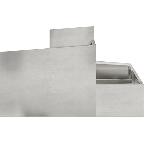  Vrtna saksija Srebrno 80 x 80 x 50 cm Nehrđajući čelik Slike